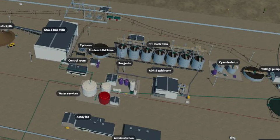 Screenshot: Gold CIL site · 3-D walkthrough